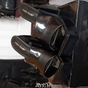 Public Desire Rozie Black Mules